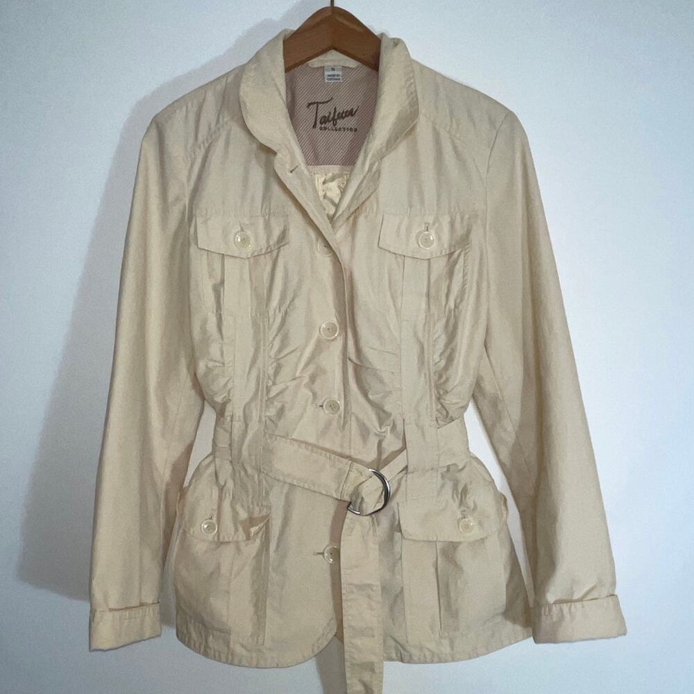 Taifun Collection Belted Jacket w/ Rouching Detail - Women's Size S‎